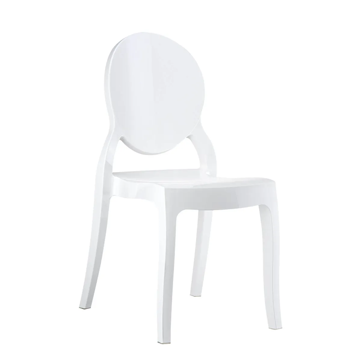 Elizabeth - Chaise moderne médaillon en polycarbonate opaque — vue 3