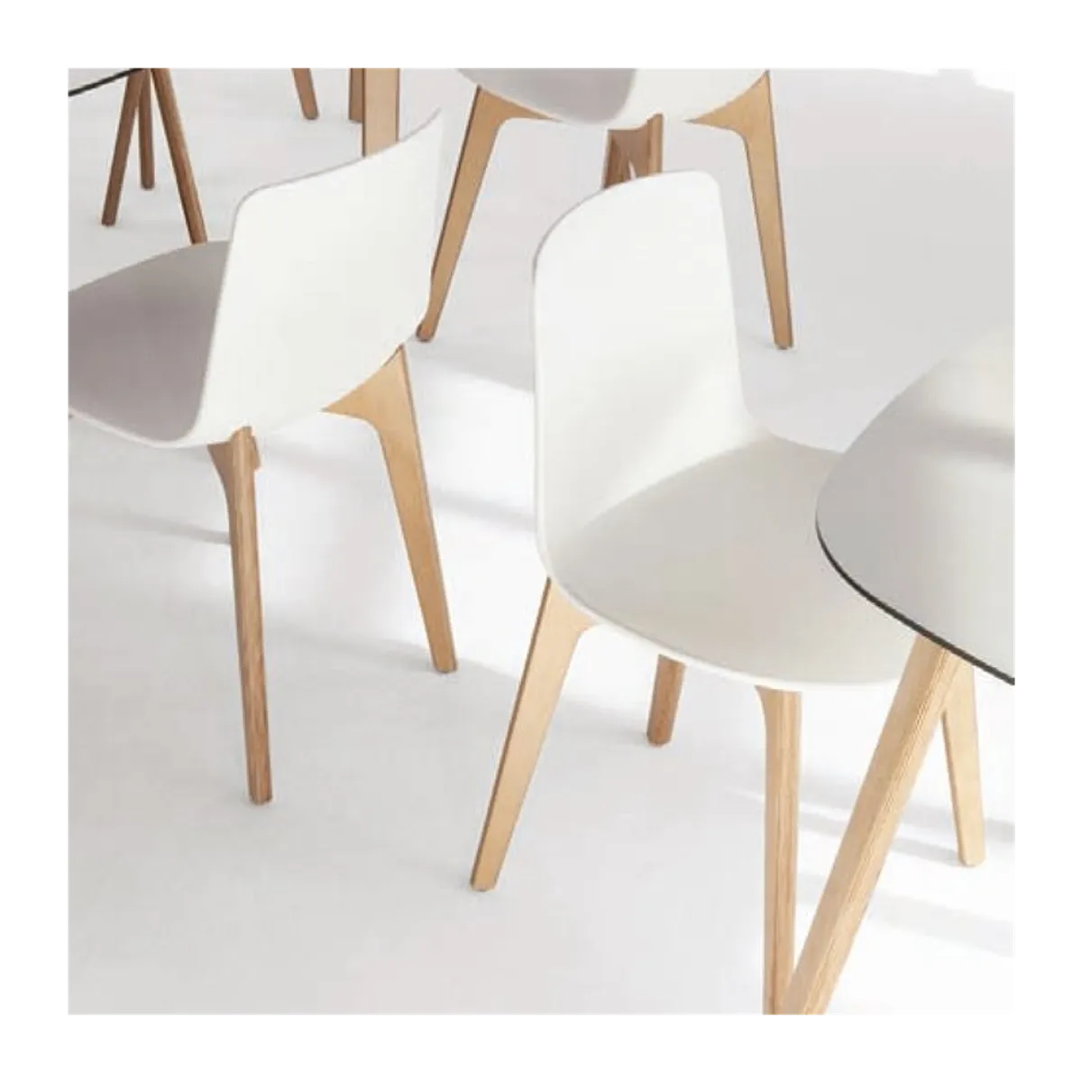 Lottus Enea® - Chaise design en polypropylène et pieds bois — vue 5