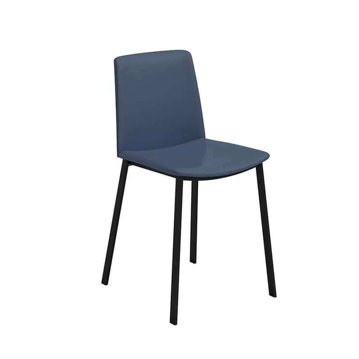 Primera - Chaise belge moderne rembourrée en simili avec pieds en métal — vue 3