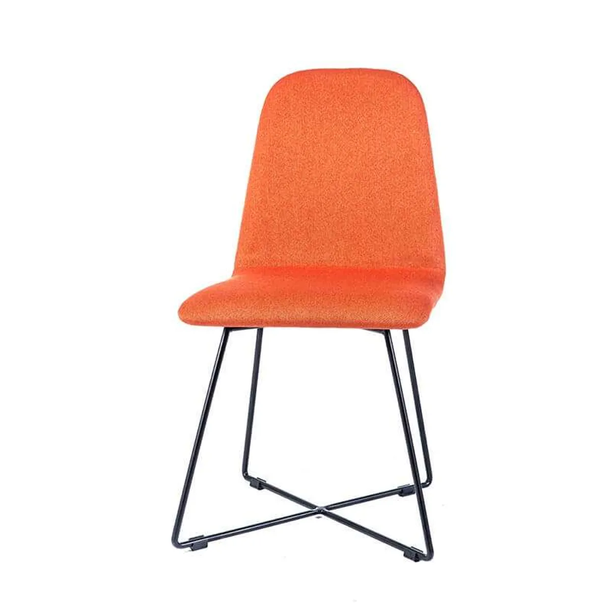 Pandora diamant - Chaise design scandinave en tissu pieds filaires en métal noir — vue 5