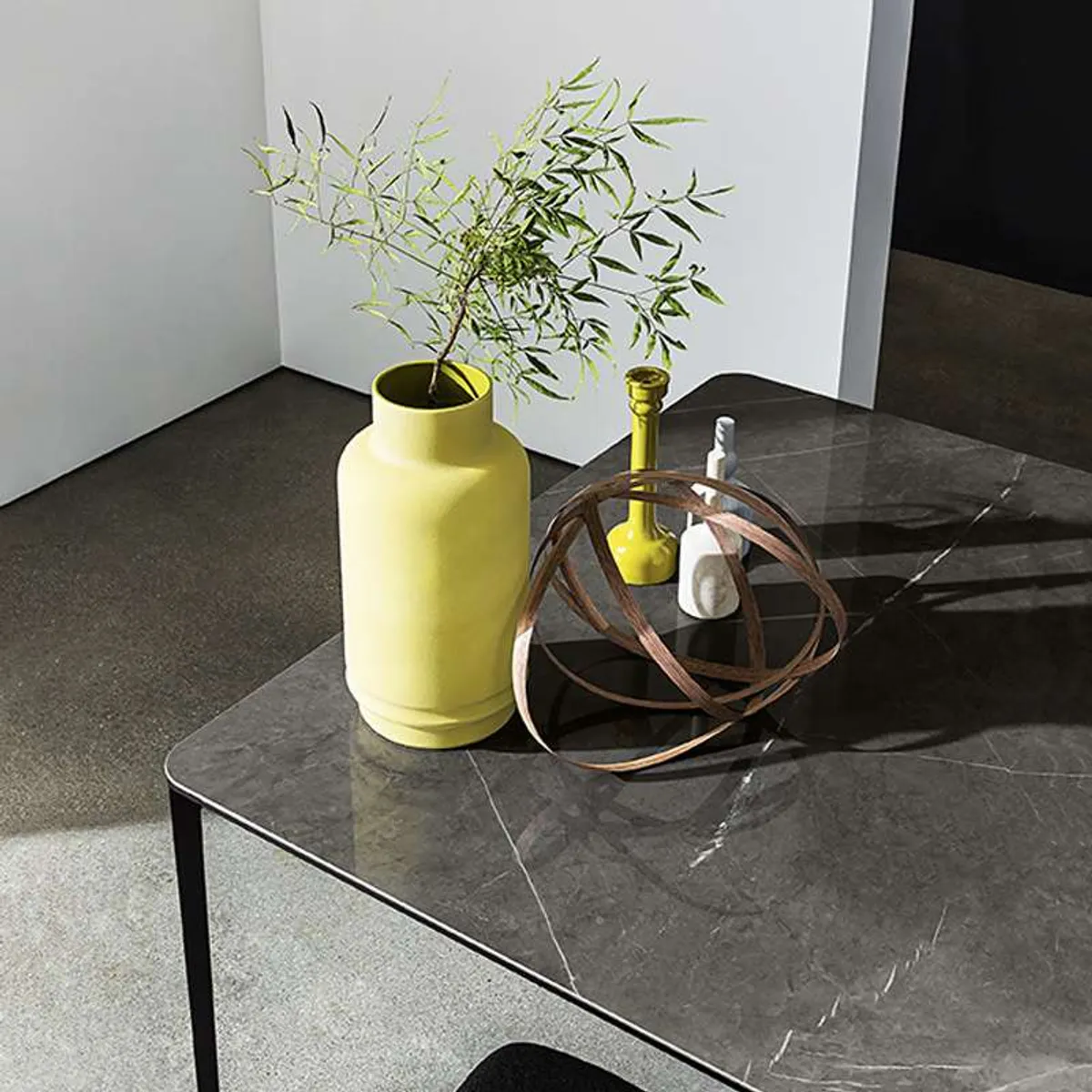 Slim Sovet® - Table carrée design italienne en céramique et métal — vue 4