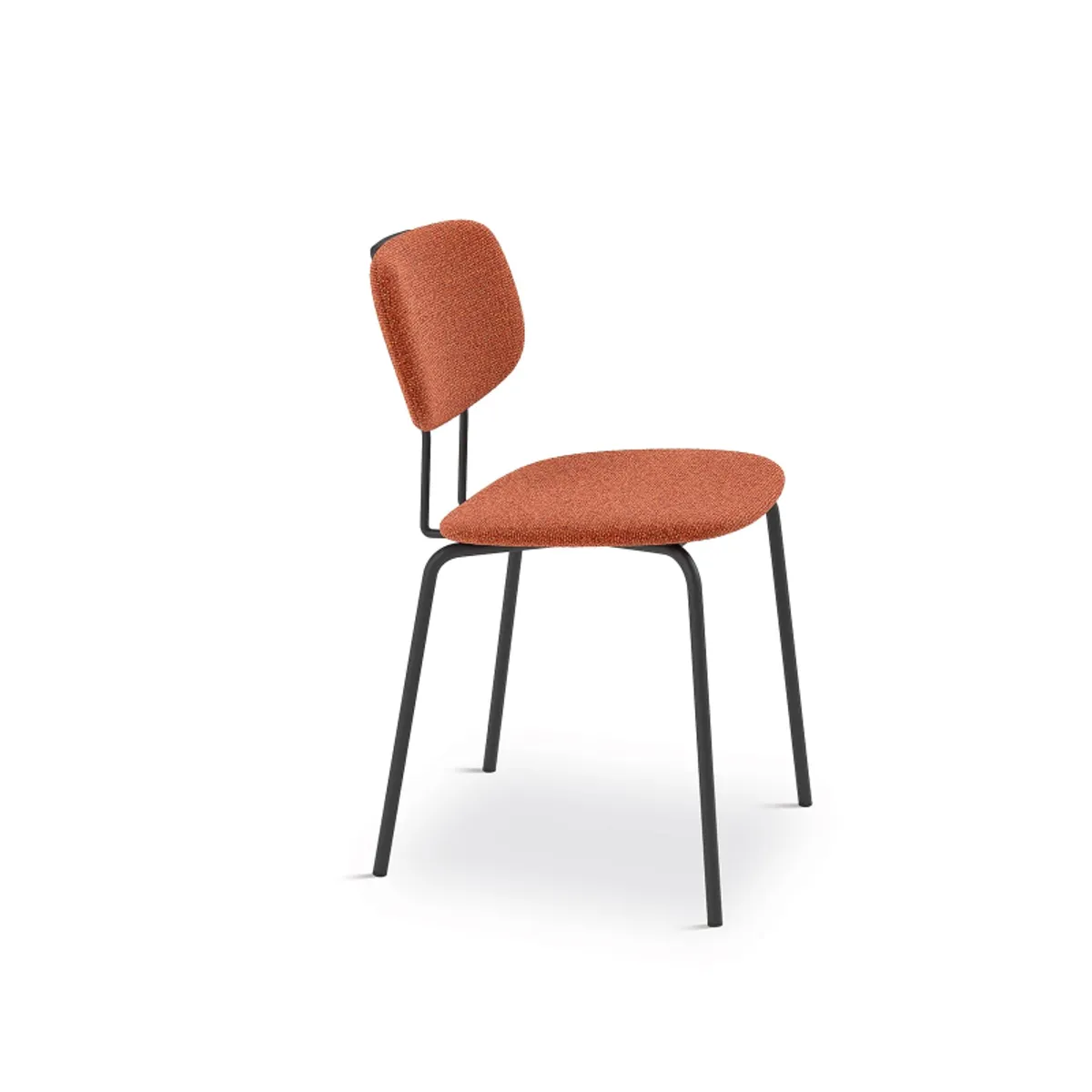 Bistro - Chaise de séjour inspiration rétro en tissu avec pieds en métal — vue 5