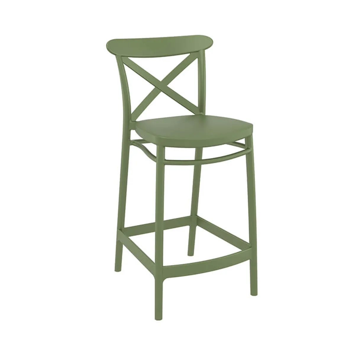 Cross - Tabouret de jardin en polypropylène avec dossier — vue 4