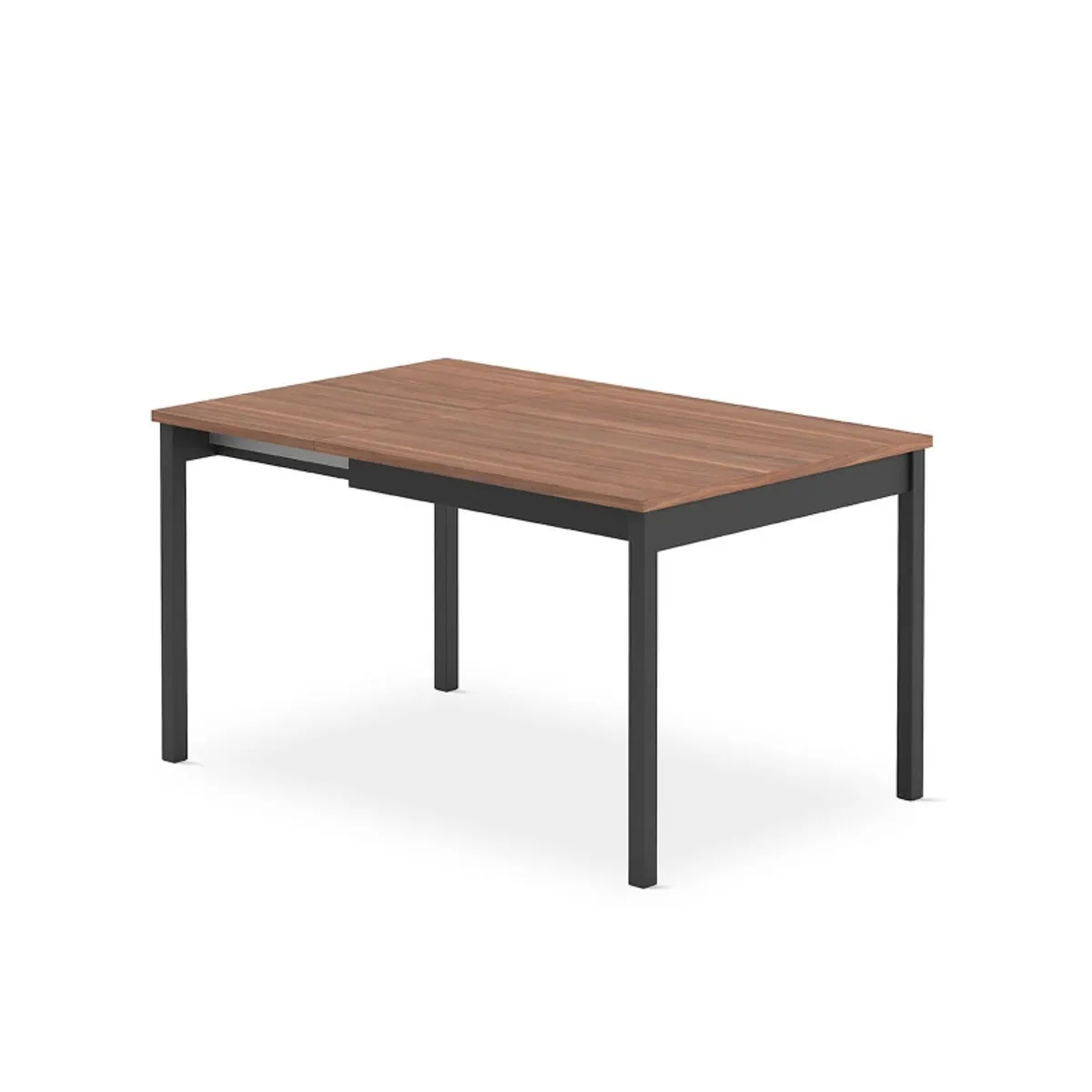 Cabrio - Table carrée extensible en stratifié avec pieds en métal — vue 3