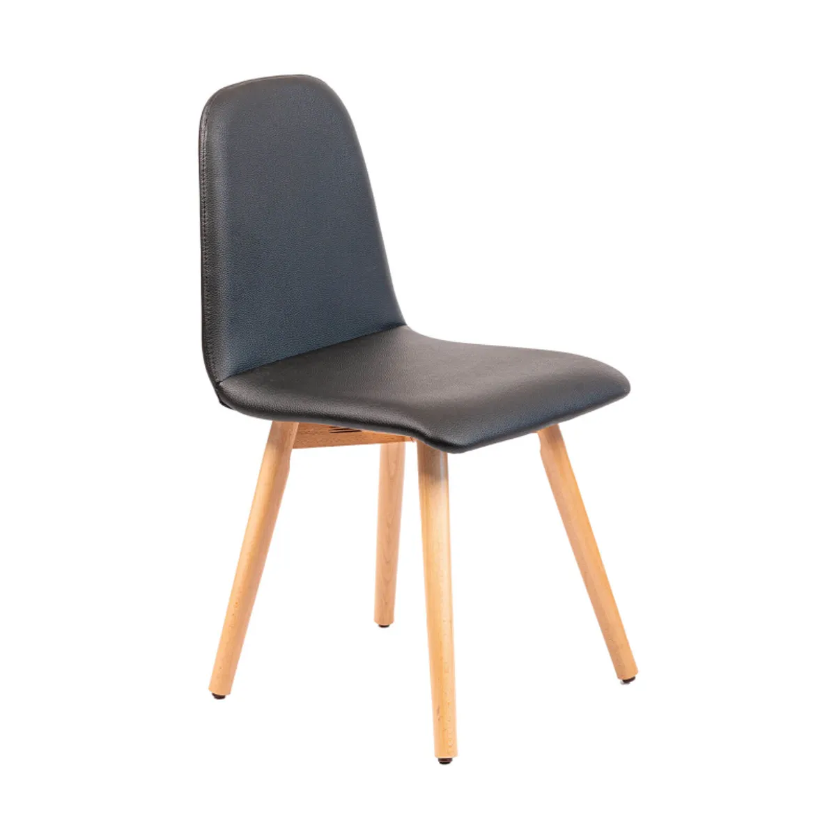 Pandora - Chaise rembourrée avec pieds coniques en bois — vue 3