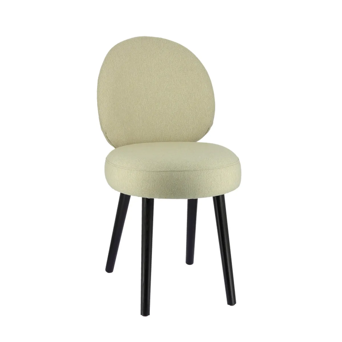 Severus - Chaise cosy en tissu et pieds bois — vue 3