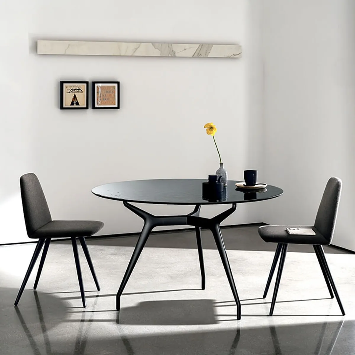 Arkos Sovet® - Table design ronde en verre fabrication Italienne