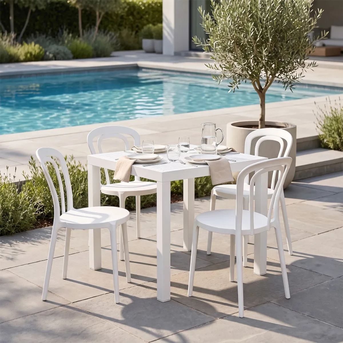 Caffè Connubia® - Chaise bistrot de jardin en polypropylène — vue 4