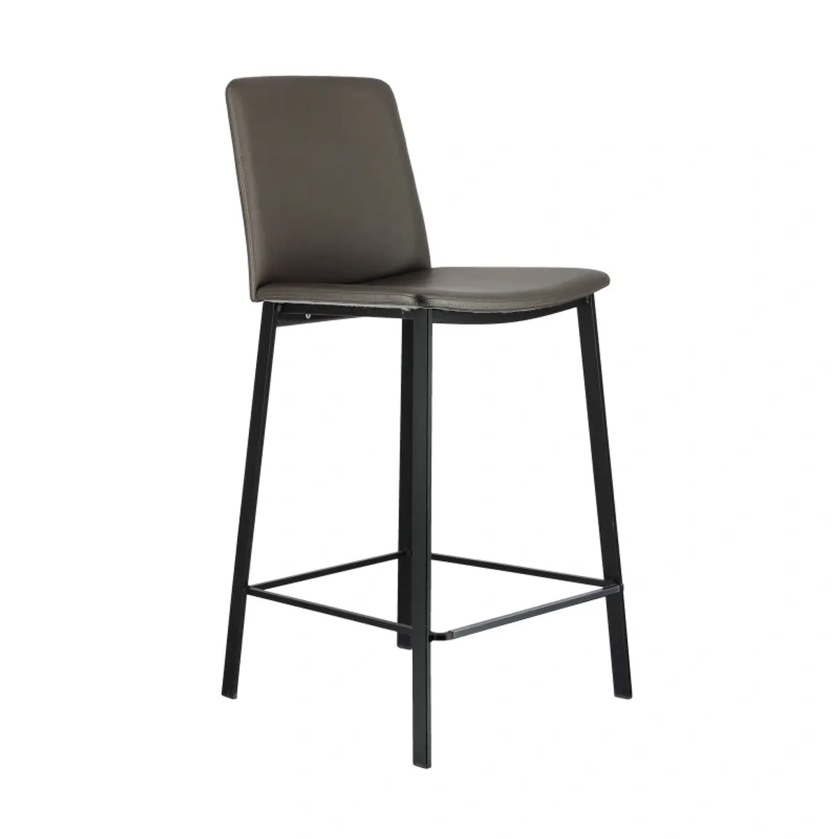 Primera - Tabouret snack belge rembourré en simili et pieds en métal