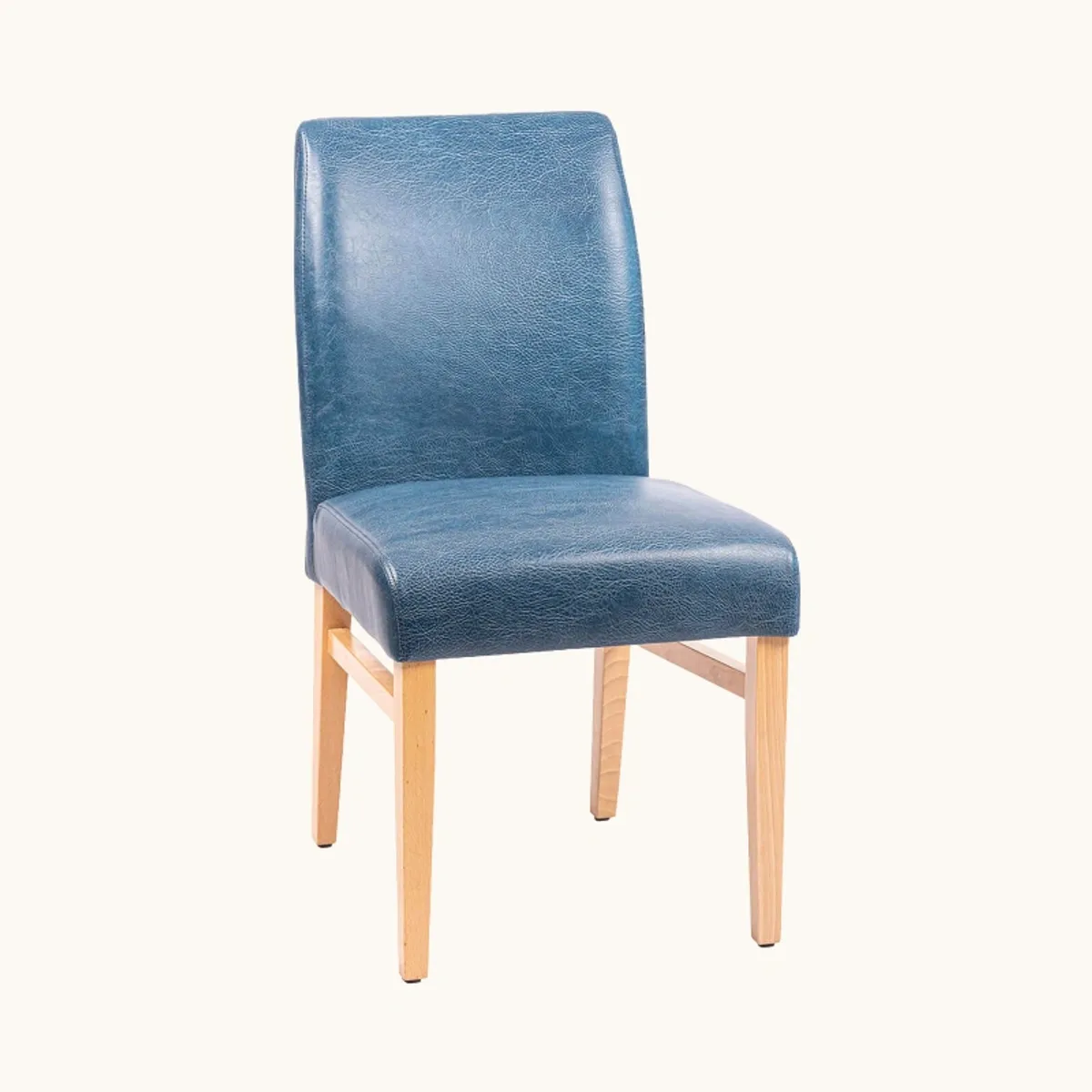 Fritz Line 40 - Chaise rembourrée avec dos matelassé et pieds en bois