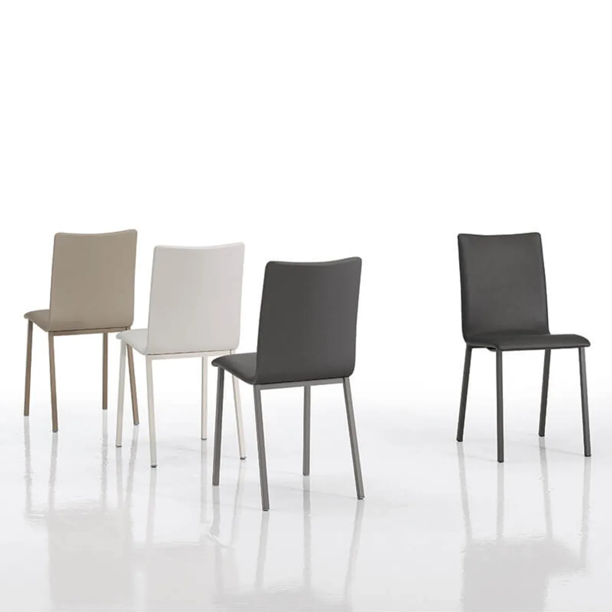 Siero Mobliberica® - Chaise contemporaine en simili avec pieds en métal — vue 5