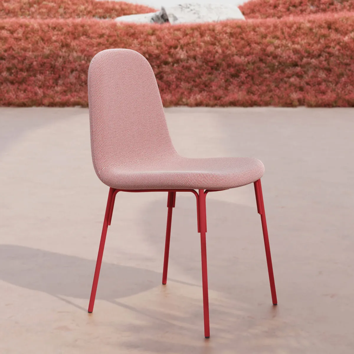 Galet Mobliberica® - Chaise design confortable en tissu et pieds métal