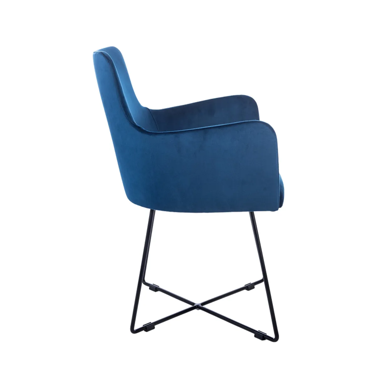 Anders - Fauteuil de salle à manger en tissu et pieds métal — vue 5