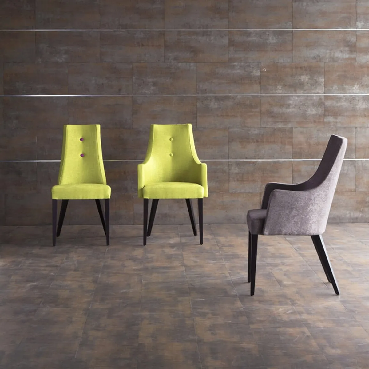 Park Bridge - Fauteuil contemporain en tissu et pieds bois — vue 4