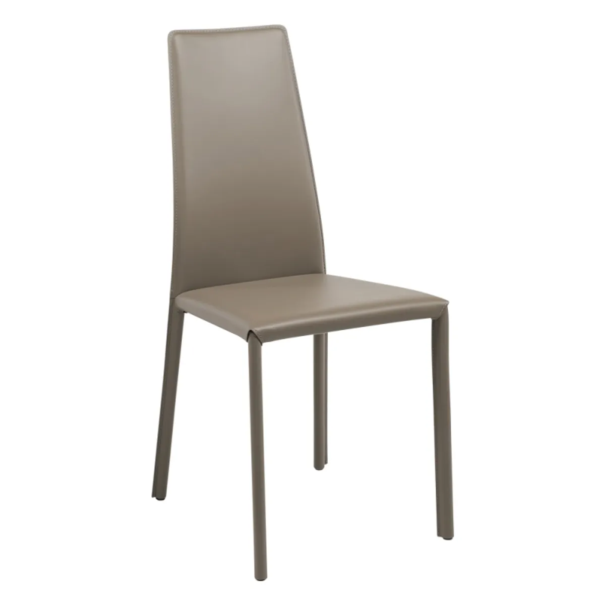 Monica - Chaise de séjour italienne en croûte de cuir