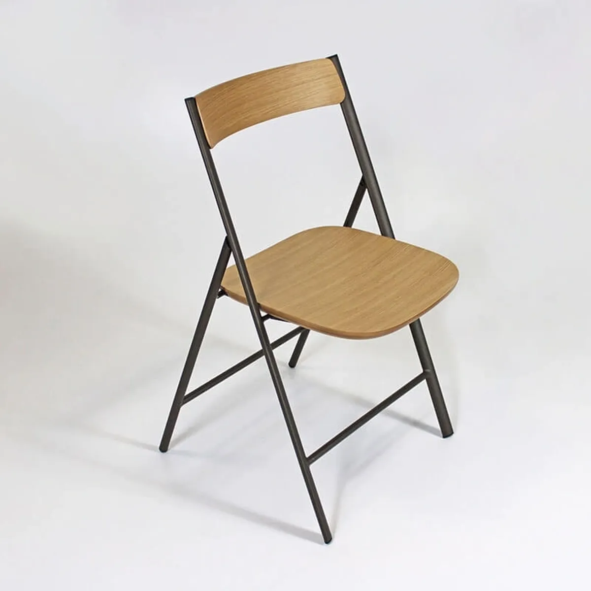 Jolie Wood - Chaise d'appoint pliable en bois et métal