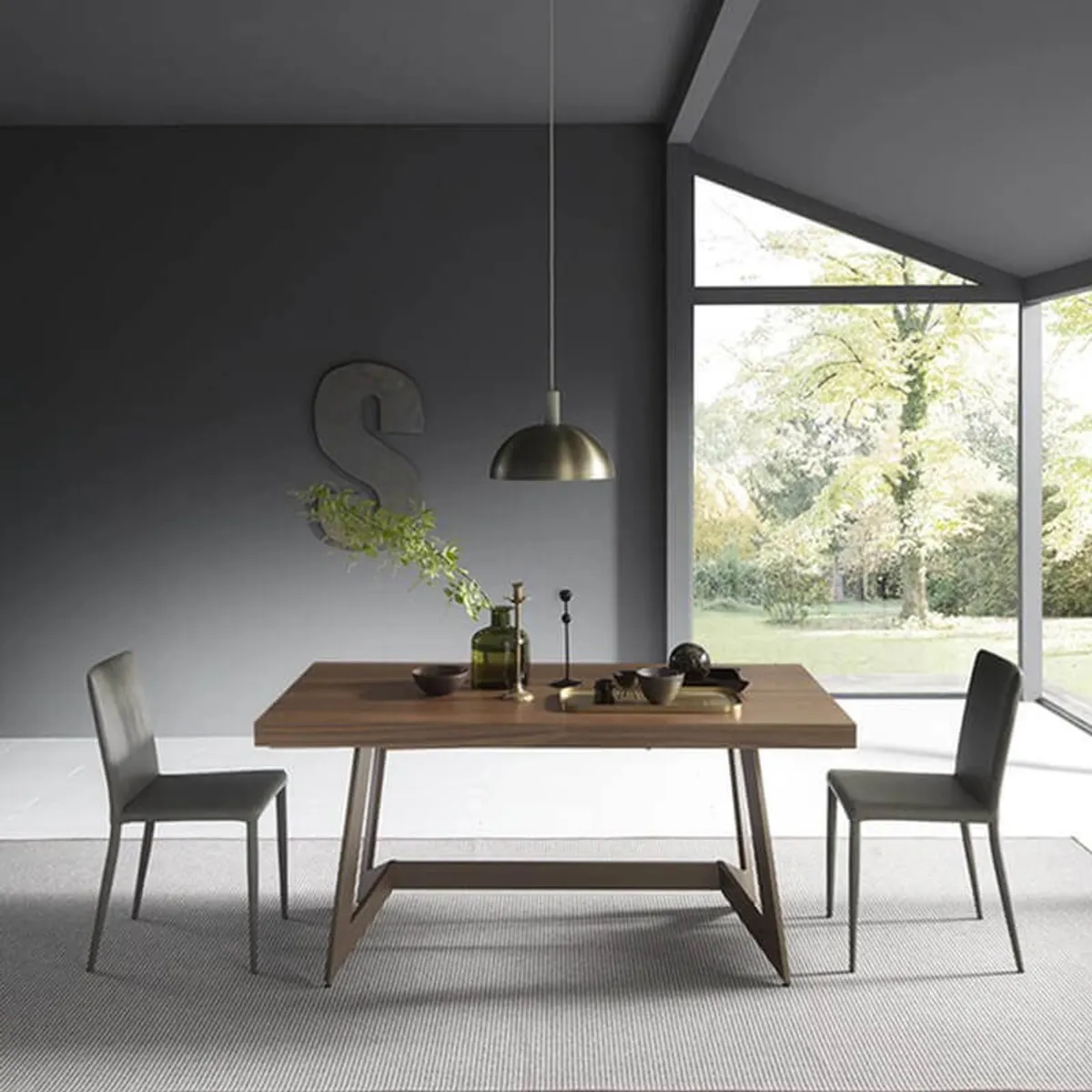 Sipario - Table extensible design de salle à manger en bois — vue 4