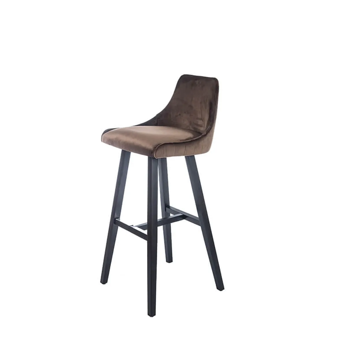BarLars line - Tabouret hauteur 80 cm moderne coque tissu dos matelassé — vue 4