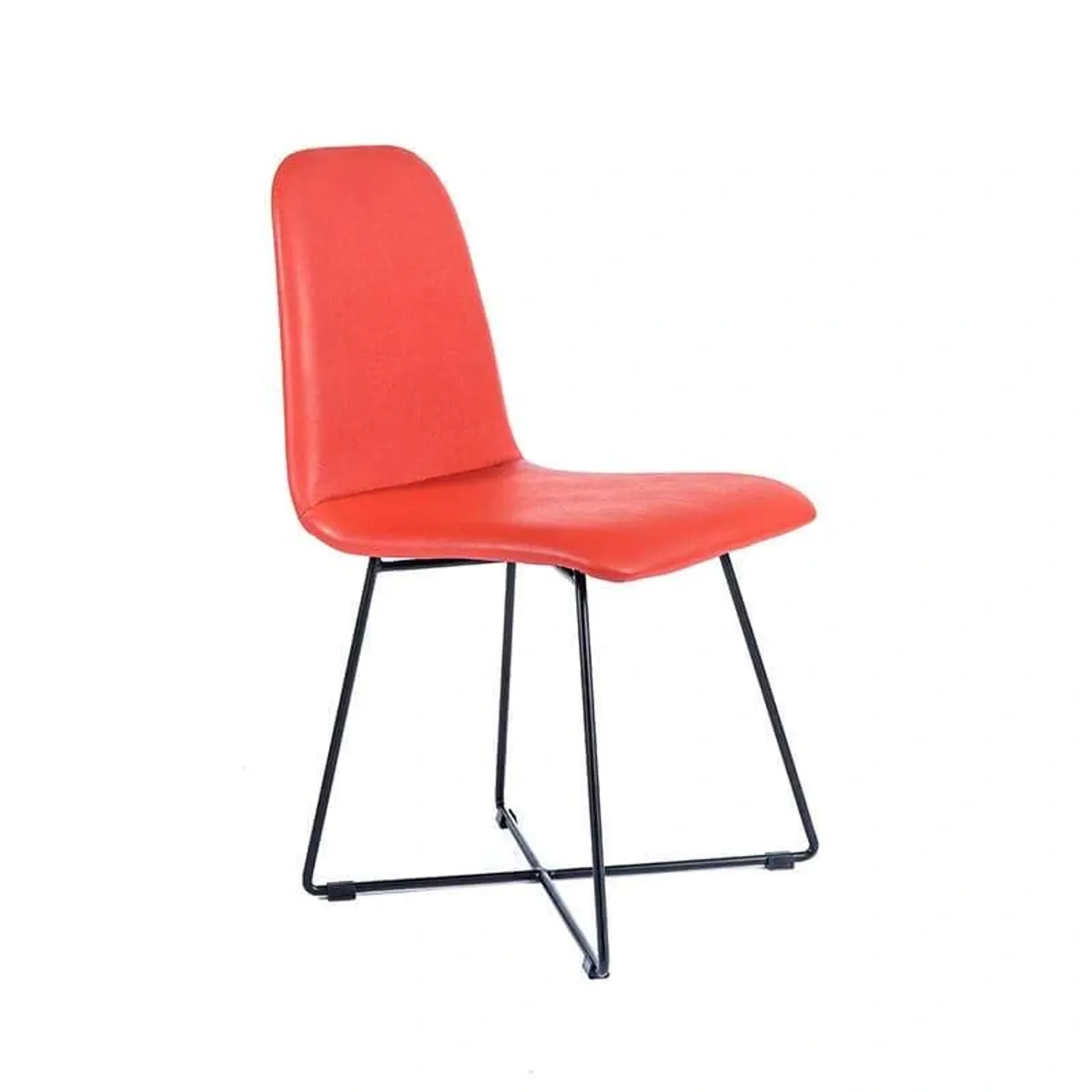 Pandora - Chaise design avec pieds filaires noirs