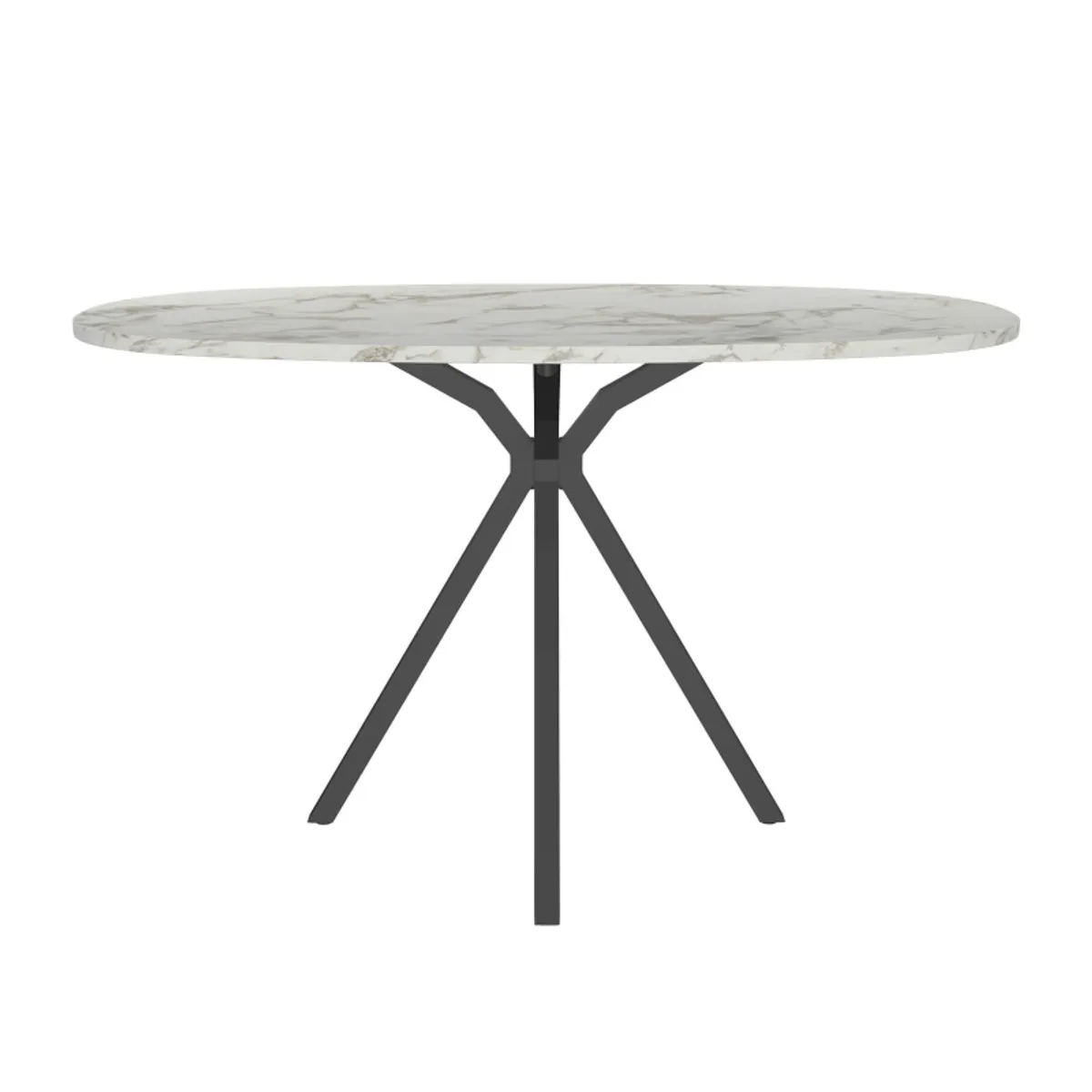 Onyx - Table snack ovale en stratifié avec pieds en métal — vue 4