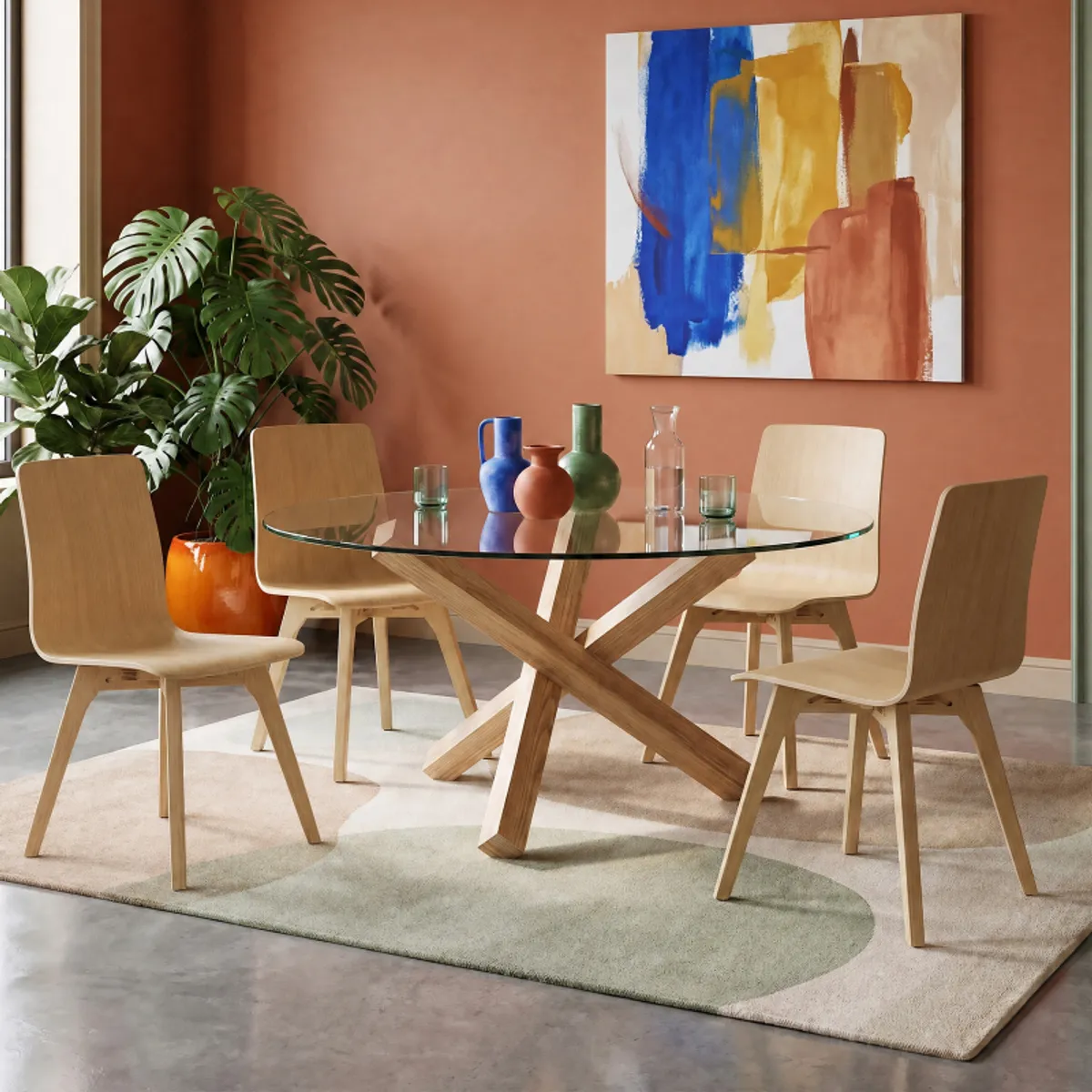 Plaza - Chaise moderne en bois — vue 4