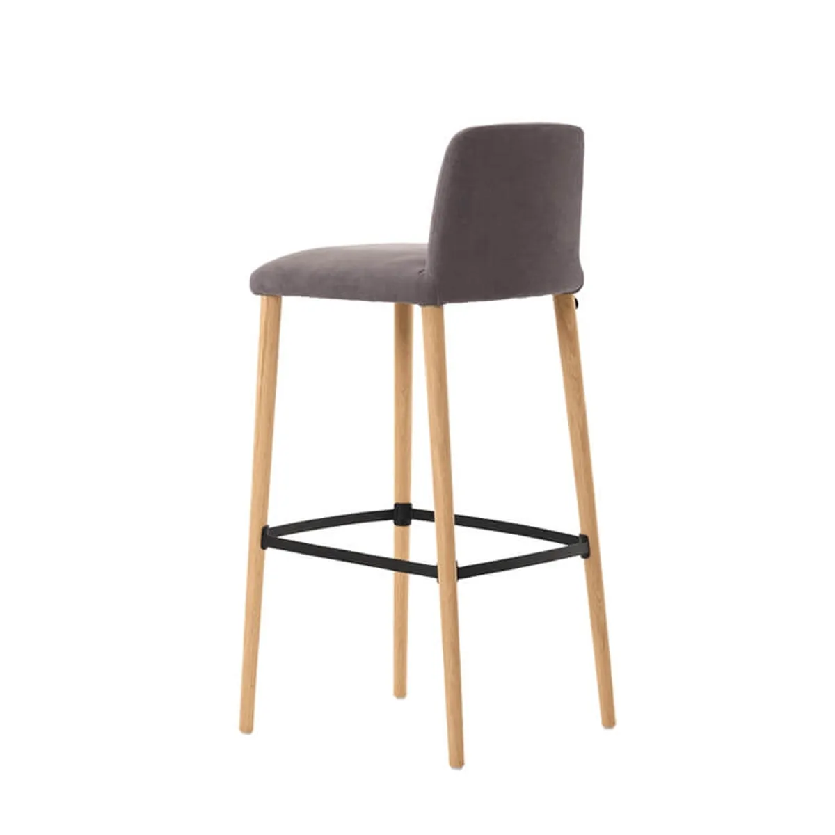 Rob C06 Mobitec® - Tabouret de bar en tissu et pieds bois massif — vue 5