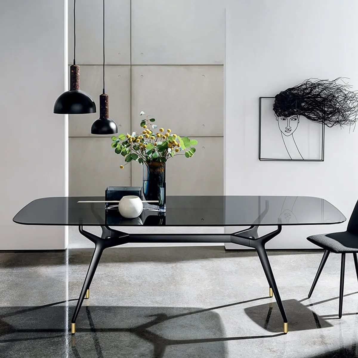 Arkos Sovet® - Table design rectangulaire en verre avec bords arrondis