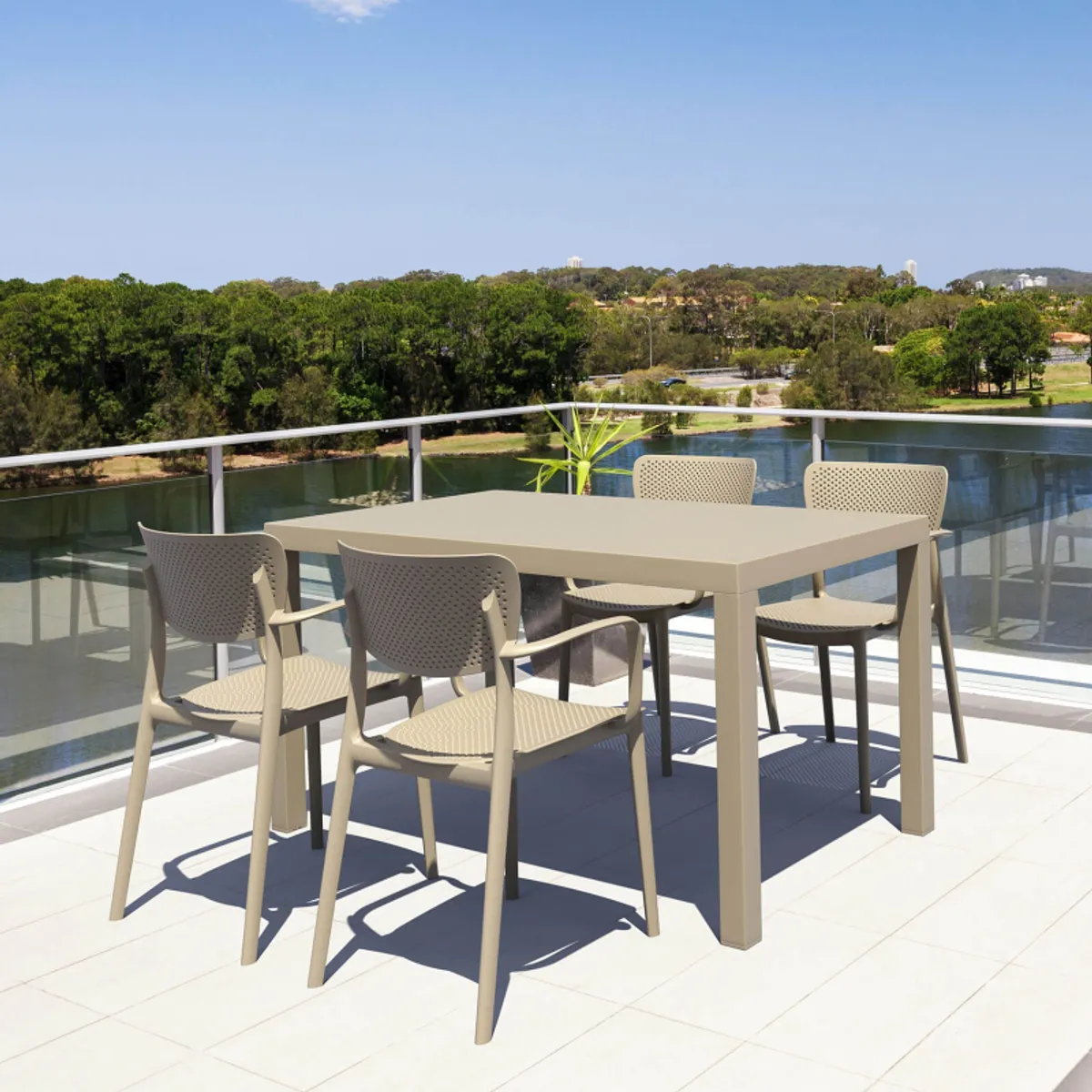 Ares - Table de terrasse rectangulaire en résine — vue 5