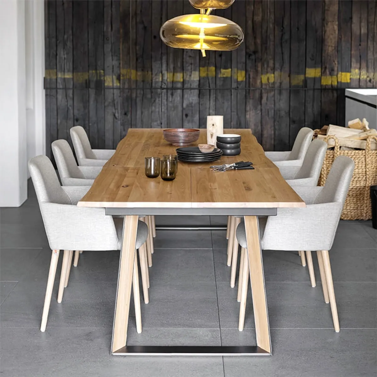 Rob C02 Mobitec® - Fauteuil de salle à manger cocooning en tissu et pieds bois