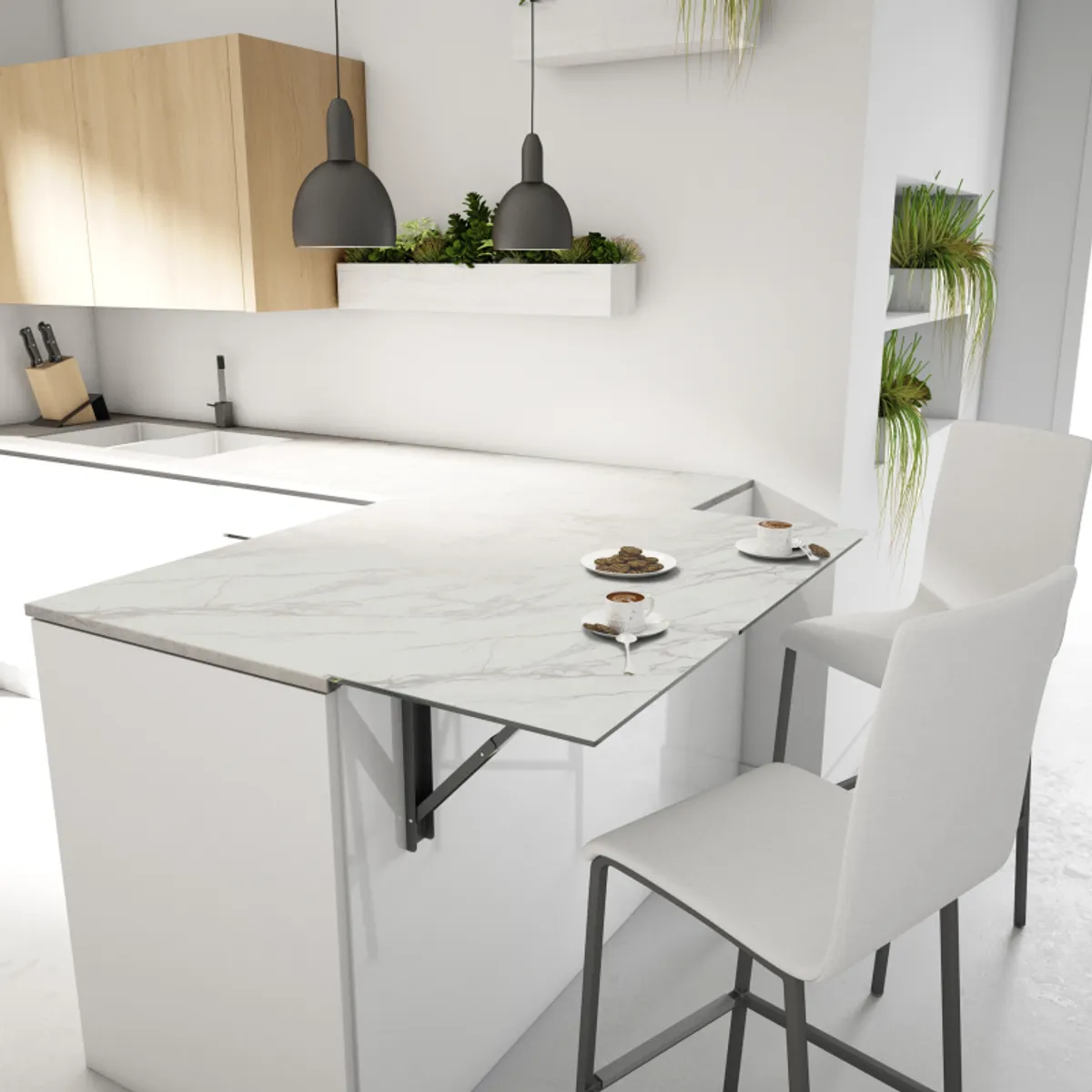 City - Tabouret snack contemporain rembourré — vue 5