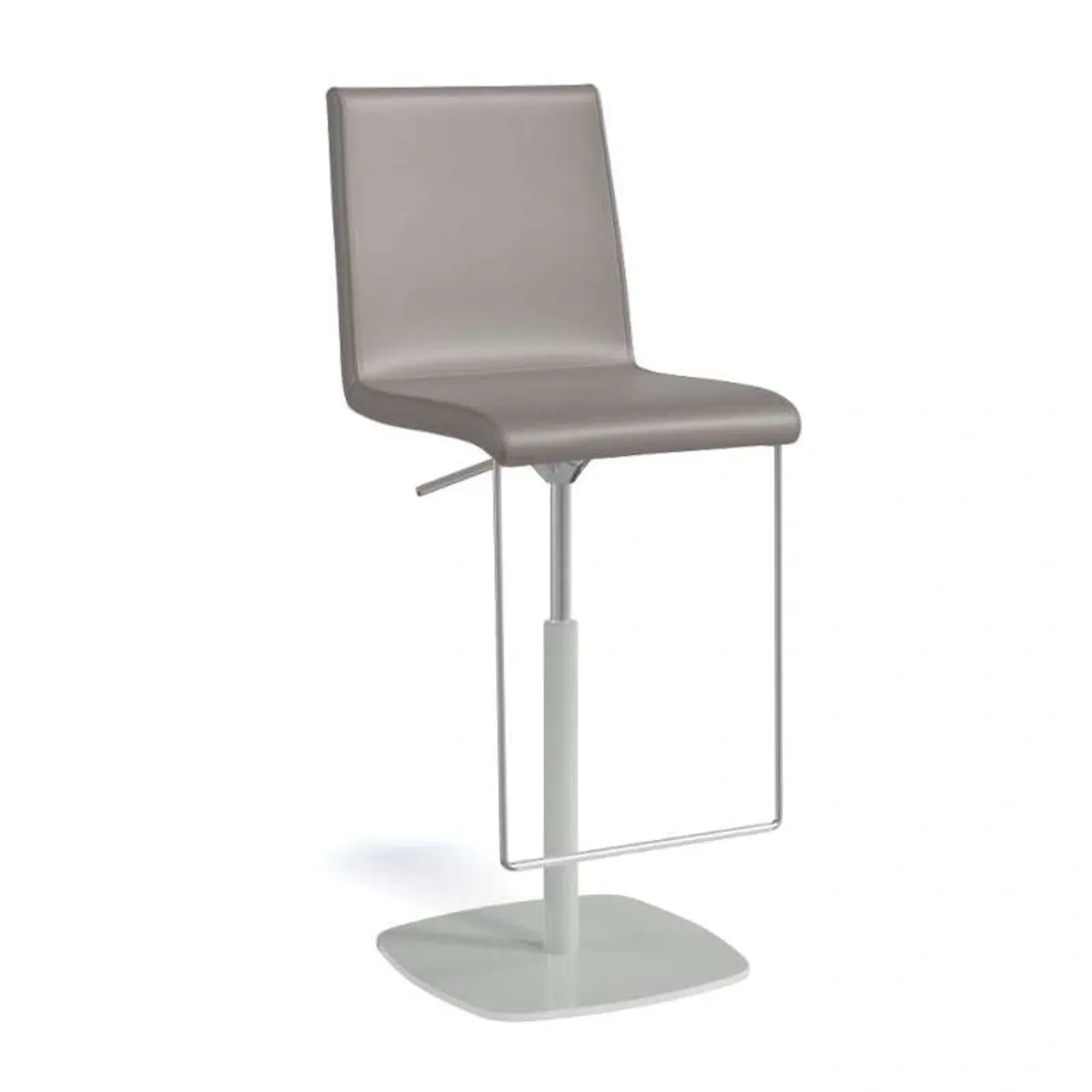 Sherpa - Tabouret en simili réglable en hauteur et pivotant rembourré