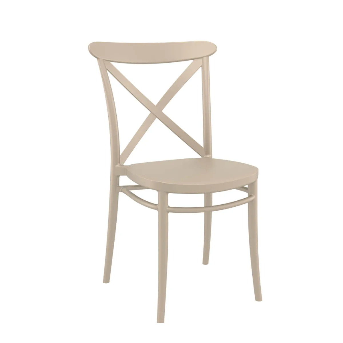 Cross - Chaise de cuisine style bistrot empilable en polypropylène — vue 4