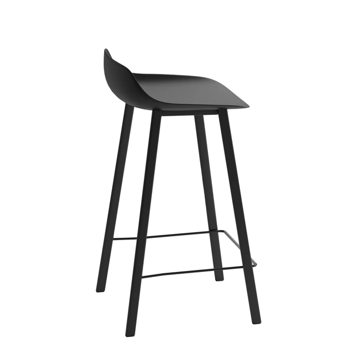 Louis - Tabouret snack moderne en polypropylène — vue 3