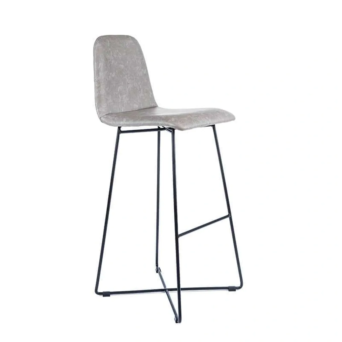 BarPandora diamant - Tabouret de bar design scandinave avec pieds filaires noirs