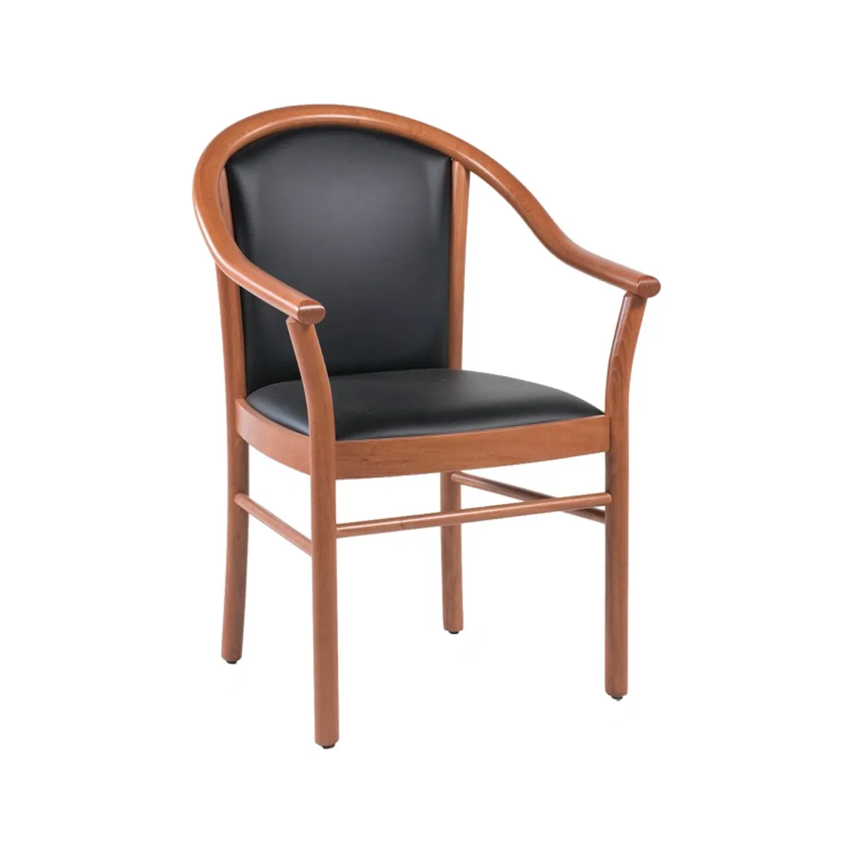 Manuela - Fauteuil bridge en bois avec assise et dossier rembourrés — vue 5