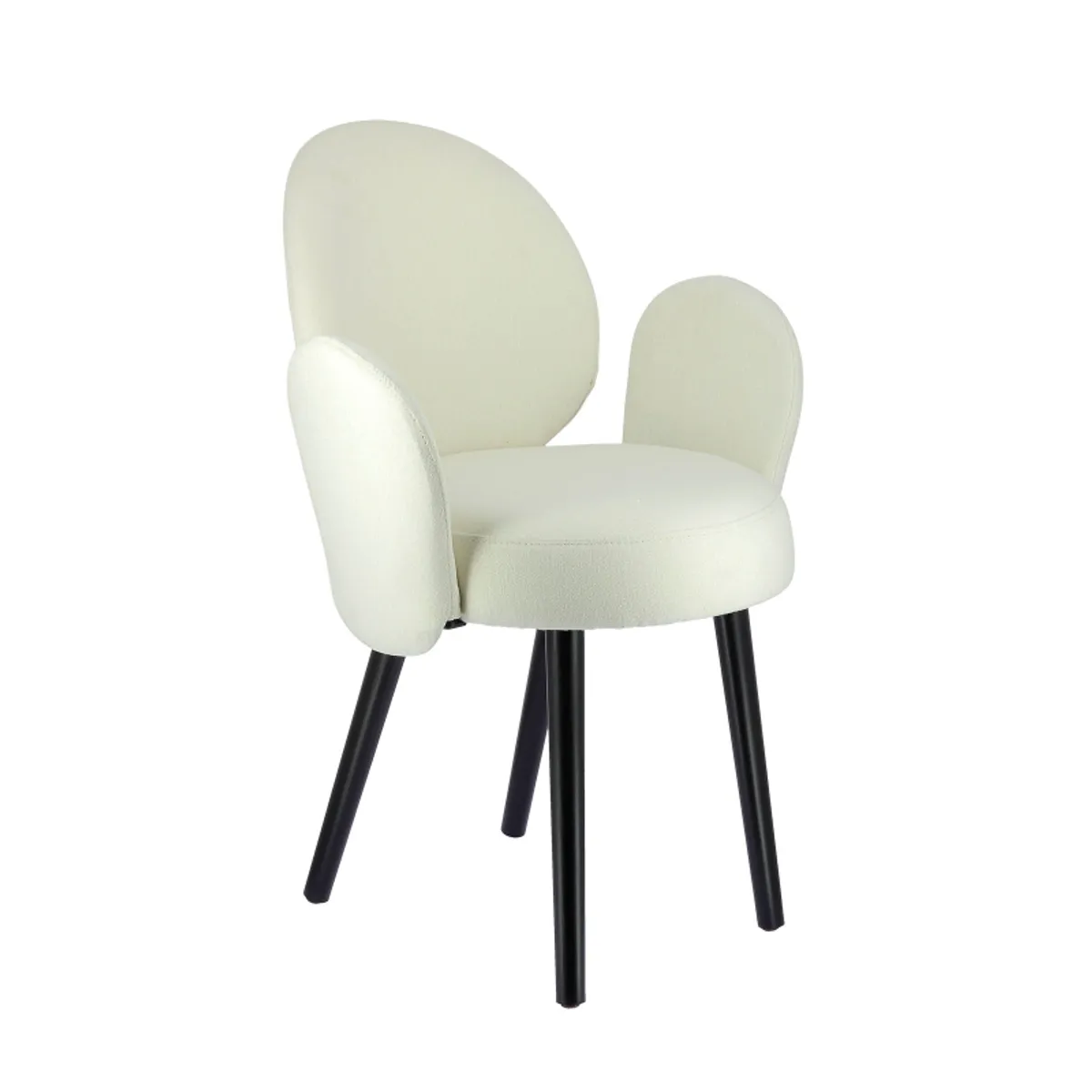 Severus - Fauteuil cosy en tissu avec pieds bois — vue 4