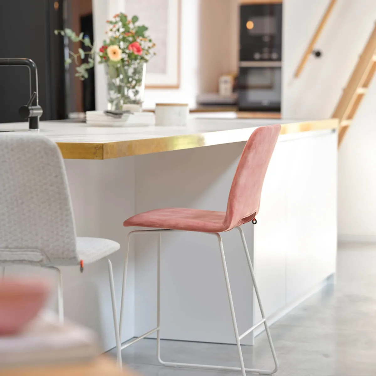 Pamp Mobitec ® - Tabouret snack design en tissu avec pieds en métal — vue 3