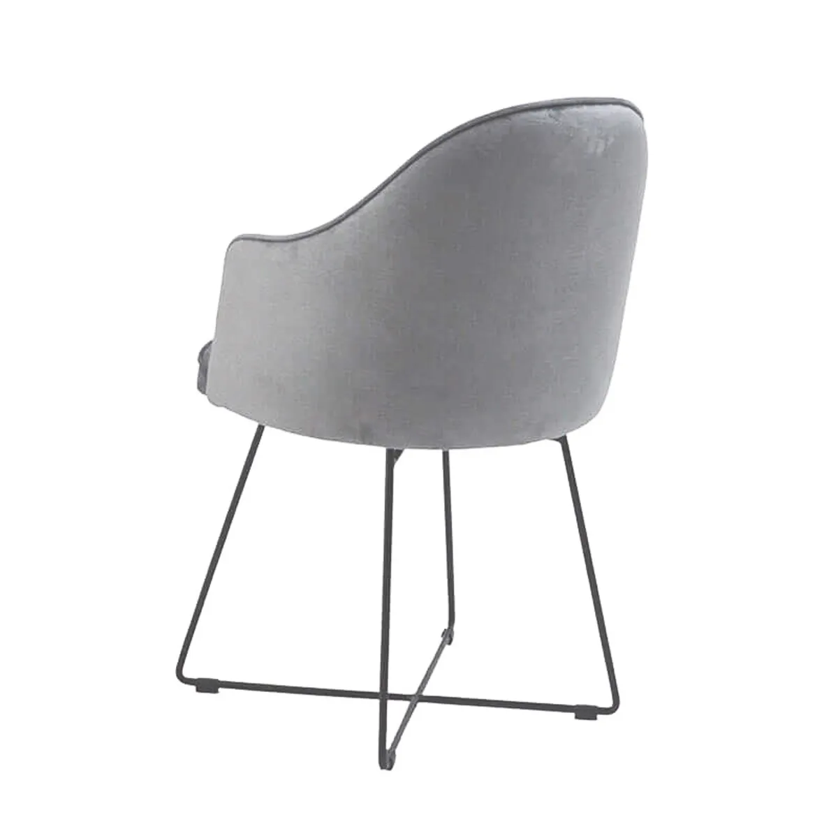 Bistrot - Fauteuil design en tissu et pieds métal — vue 3