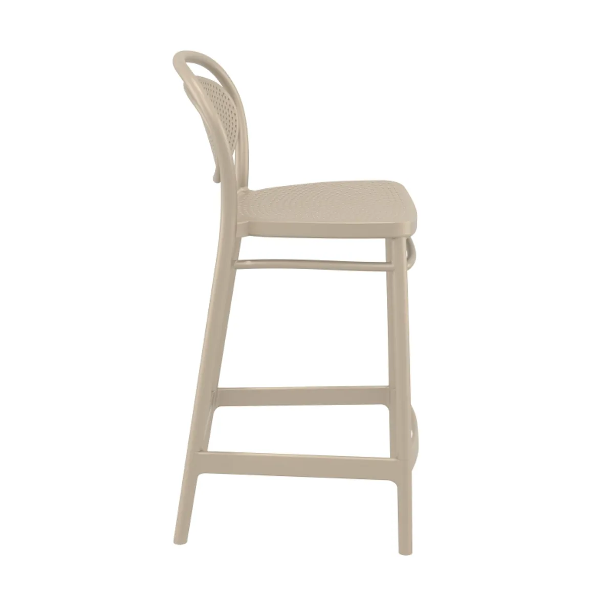 Marcel - Tabouret de jardin moderne en polypropylène — vue 4