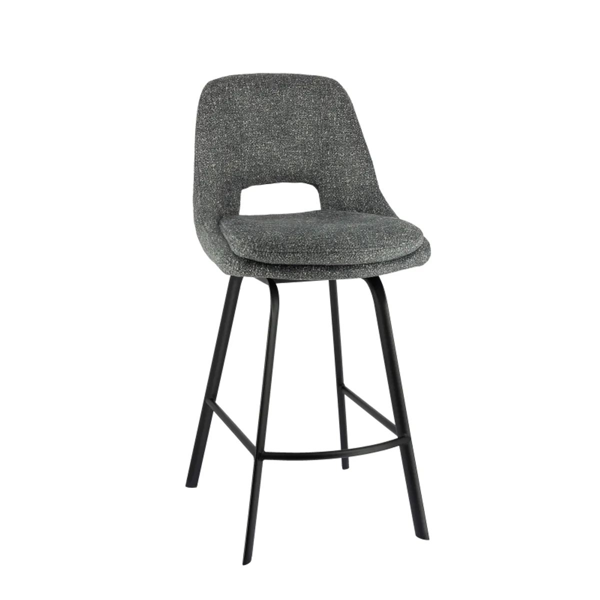 Oliver - Tabouret snack en tissu avec pieds en métal — vue 3