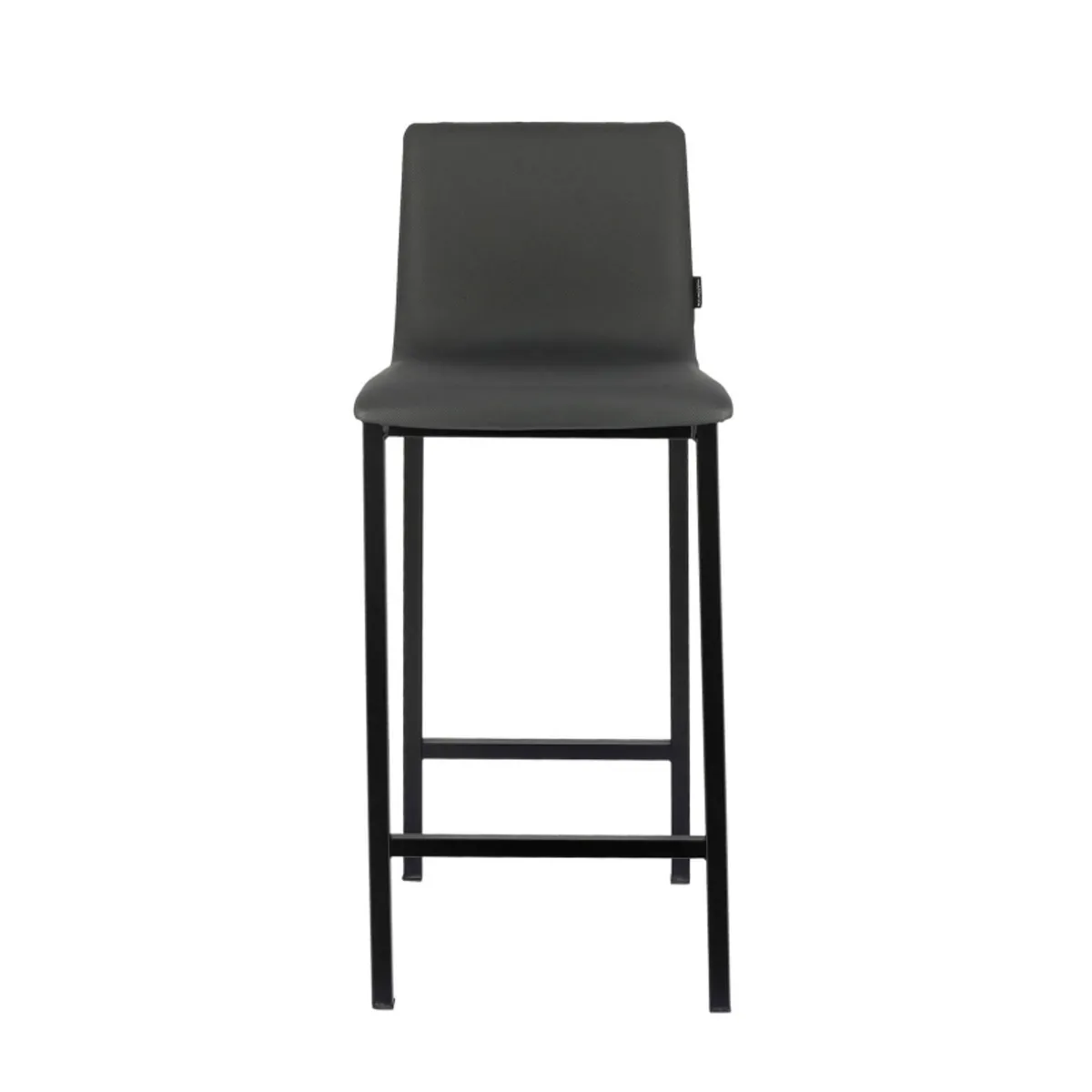 Koko Mobliberica® - Tabouret snack en simili dossier bas avec pieds en métal — vue 3