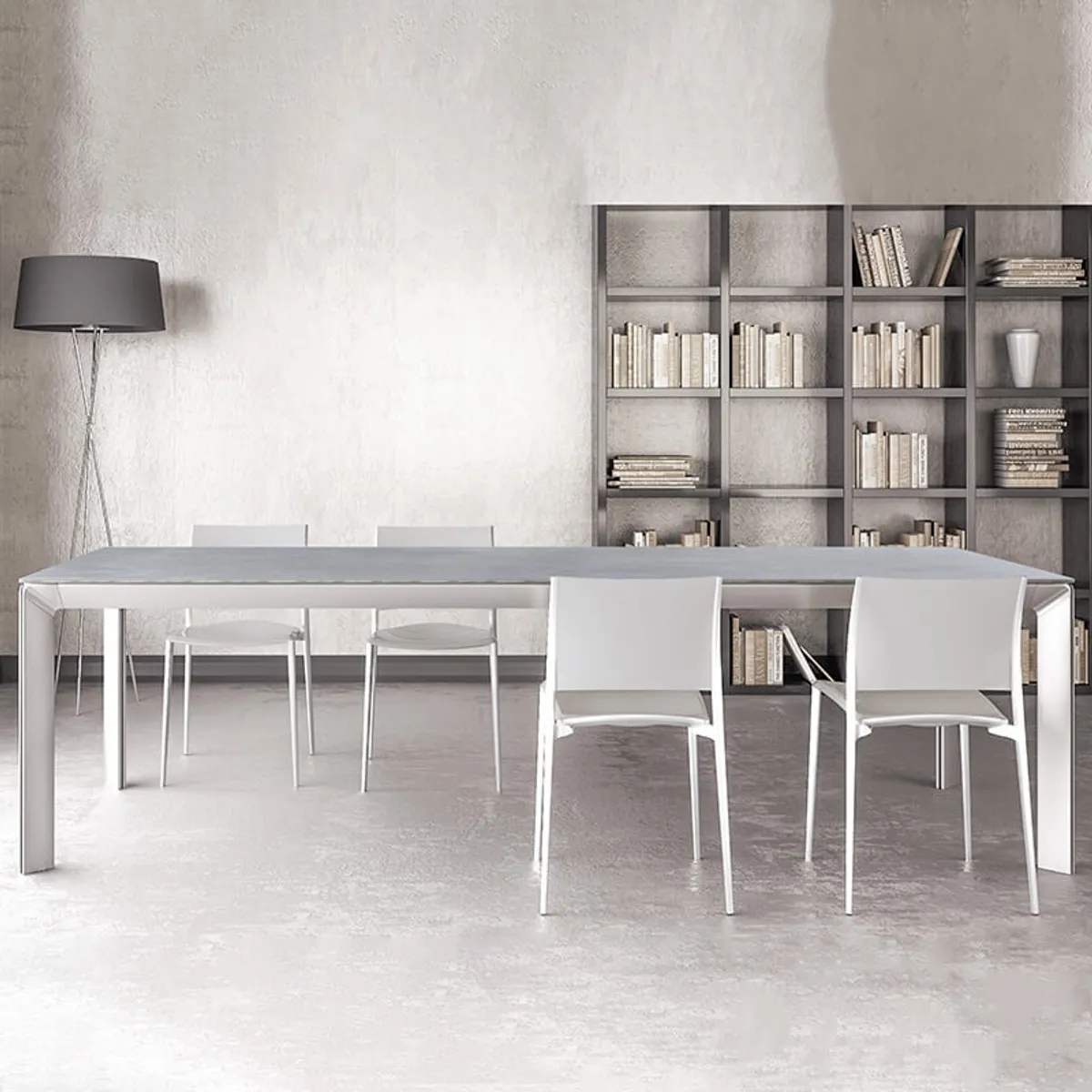 Class - Table rectangle en céramique fabriquée en Italie