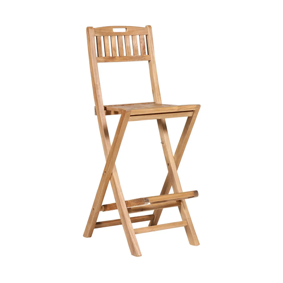 Menhir - Tabouret de bar pliant pour jardin en teck massif — vue 4
