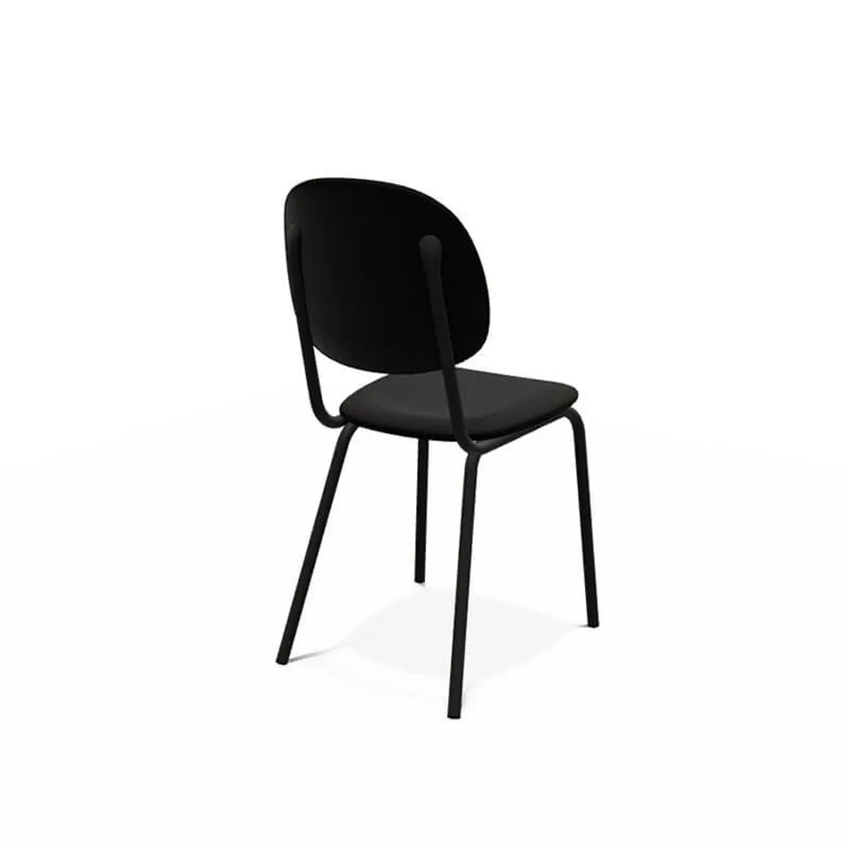 STR5 - Chaise contemporaine en métal et en tissu fabriquée en Belgique — vue 4
