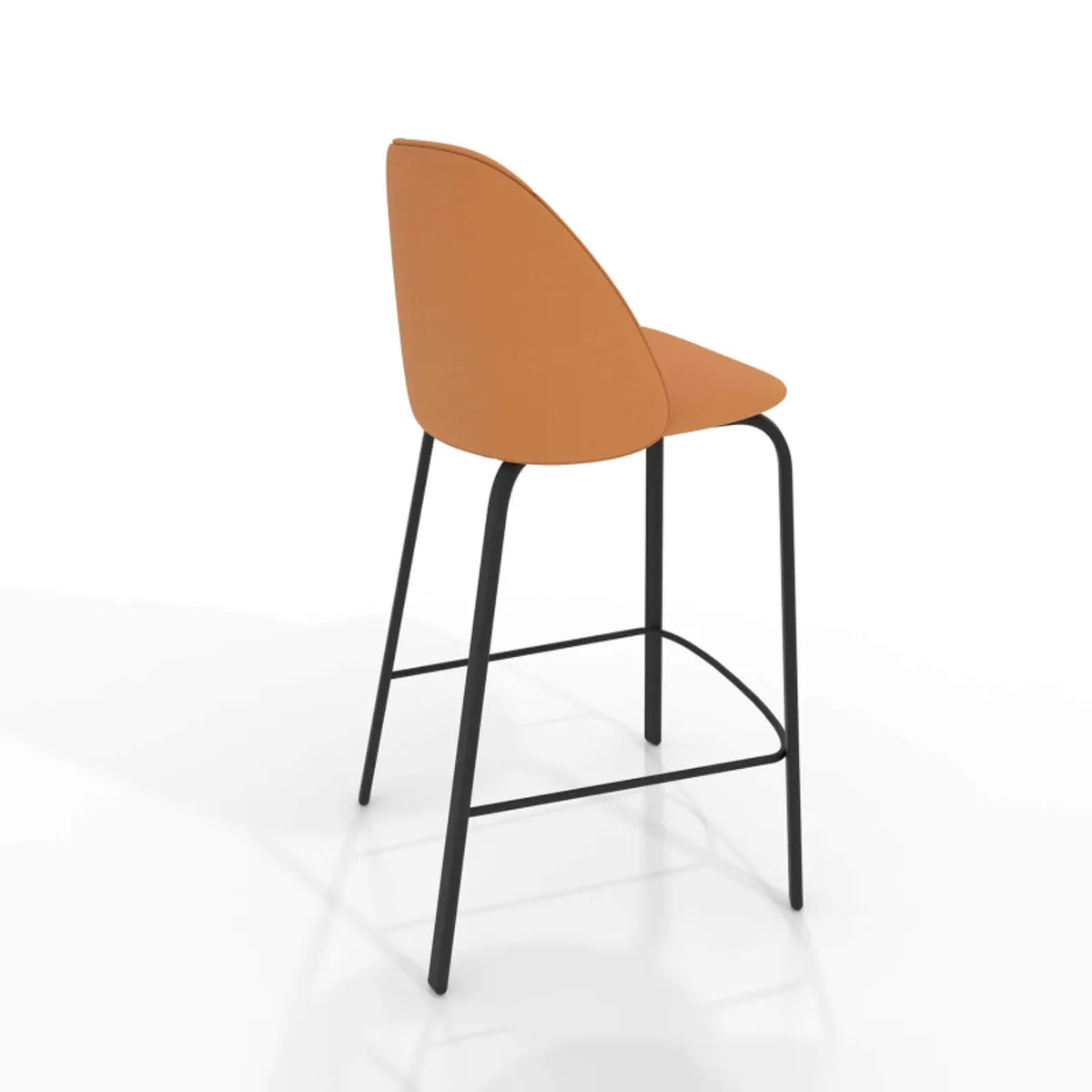 Sofia - Tabouret snack cosy en simili avec pieds en métal — vue 3
