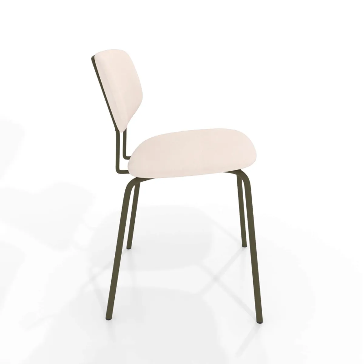 Bistro - Chaise inspiration vintage en simili avec pieds en métal — vue 4