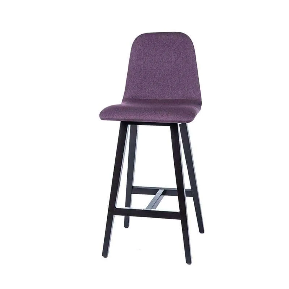 Pandora - Tabouret snack scandinave en tissu avec pieds en bois massif — vue 3