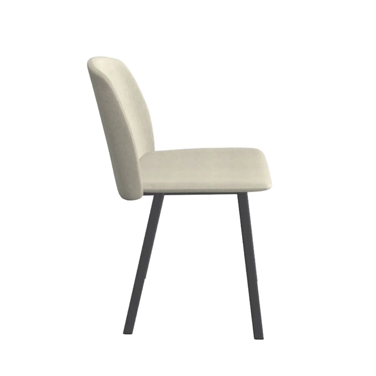 Olivia - Chaise tendance en tissu et pieds métal — vue 5