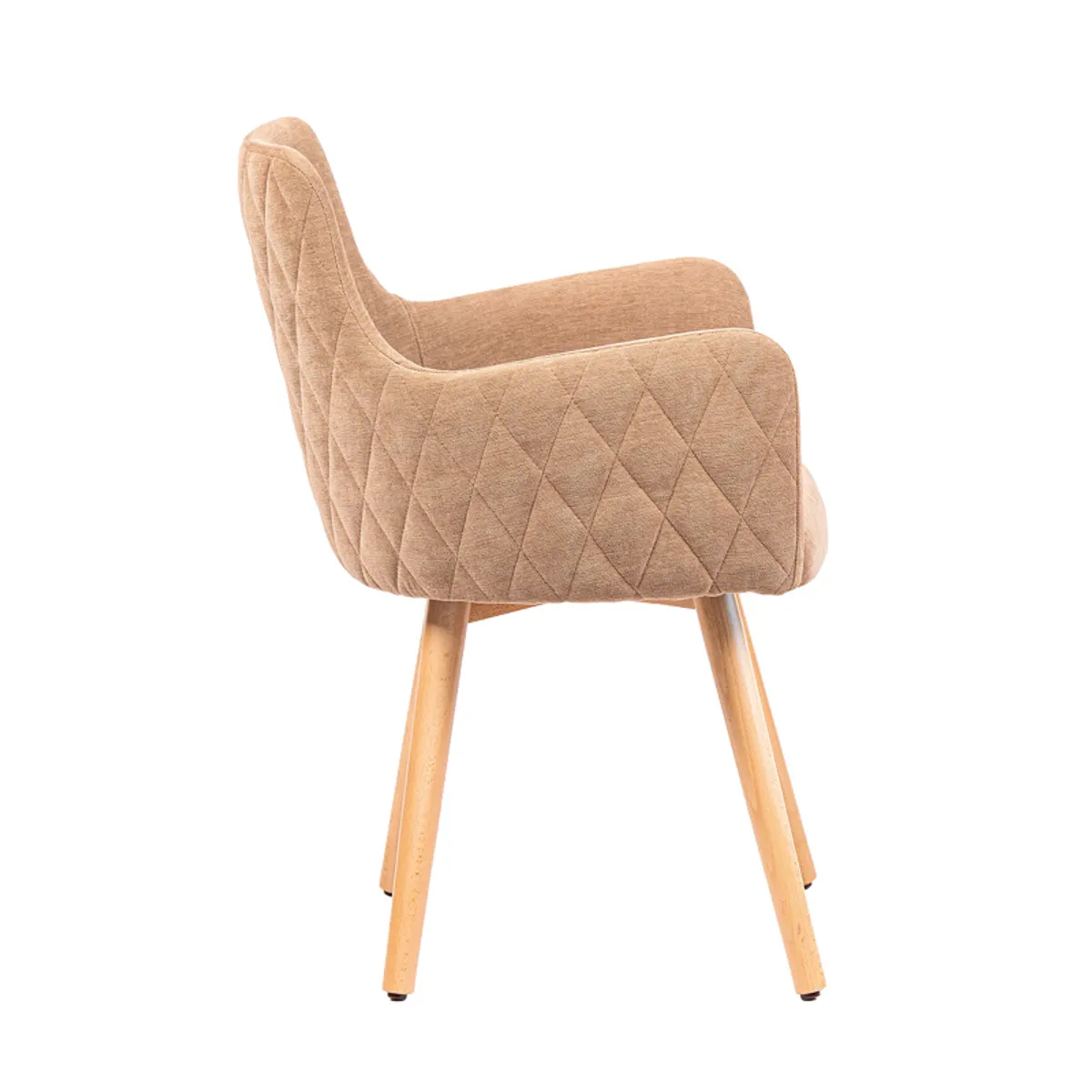 Anders diamant - Fauteuil en tissu dos matelassé et pieds en bois — vue 5