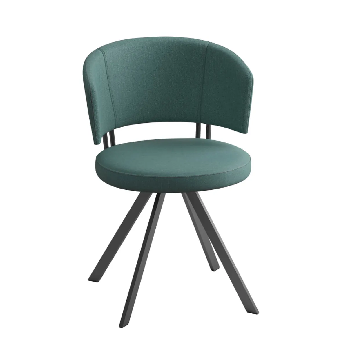 Allure - Chaise moderne en tissu pivotante — vue 4